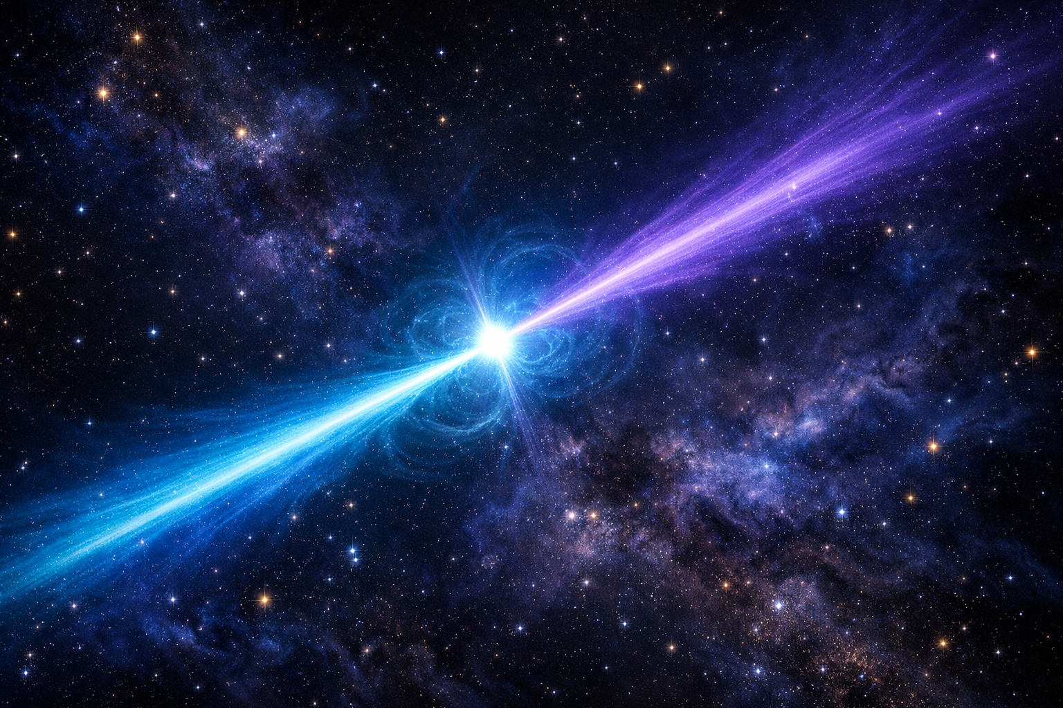 Pulsar beams sweeping through deep space